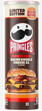 19 X Pringles Burger King Double Cheese Xl - 165Gm