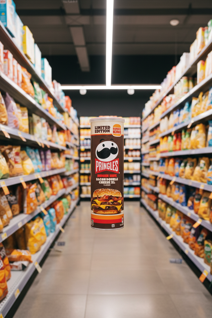 19 X Pringles Burger King Double Cheese Xl - 165Gm