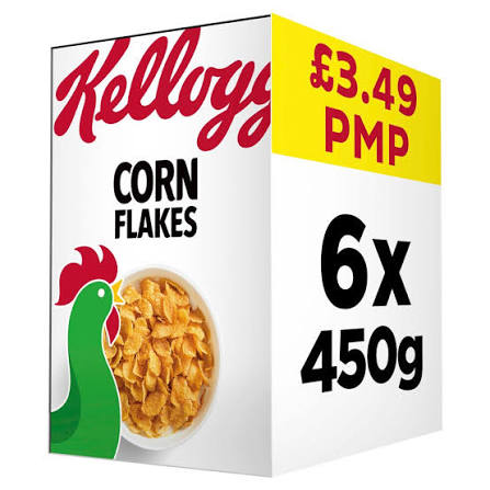6 X Kelloggs Corn Flakes - 450Gm