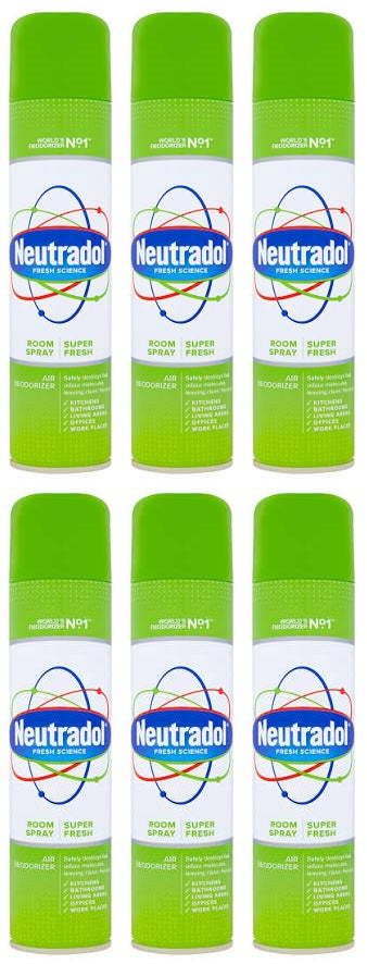 6 X Neutradol Room Spray Superfresh - 300Ml