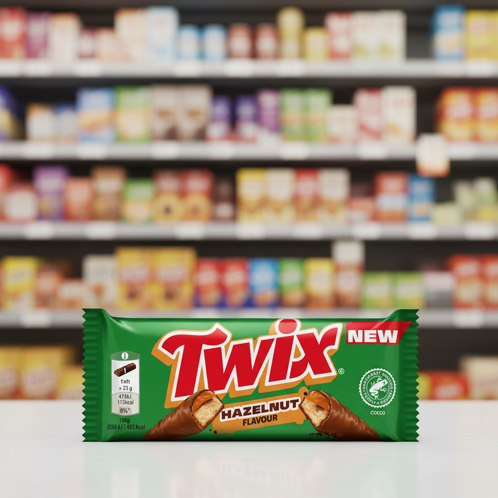30 X Twix Hazelnut Chocolate Biscuit Snack Bar - 46Gm