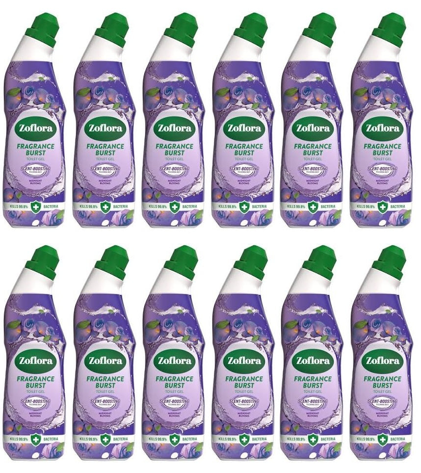 12 X Zoflora Toilet Gel Midnight Blooms - 750Ml