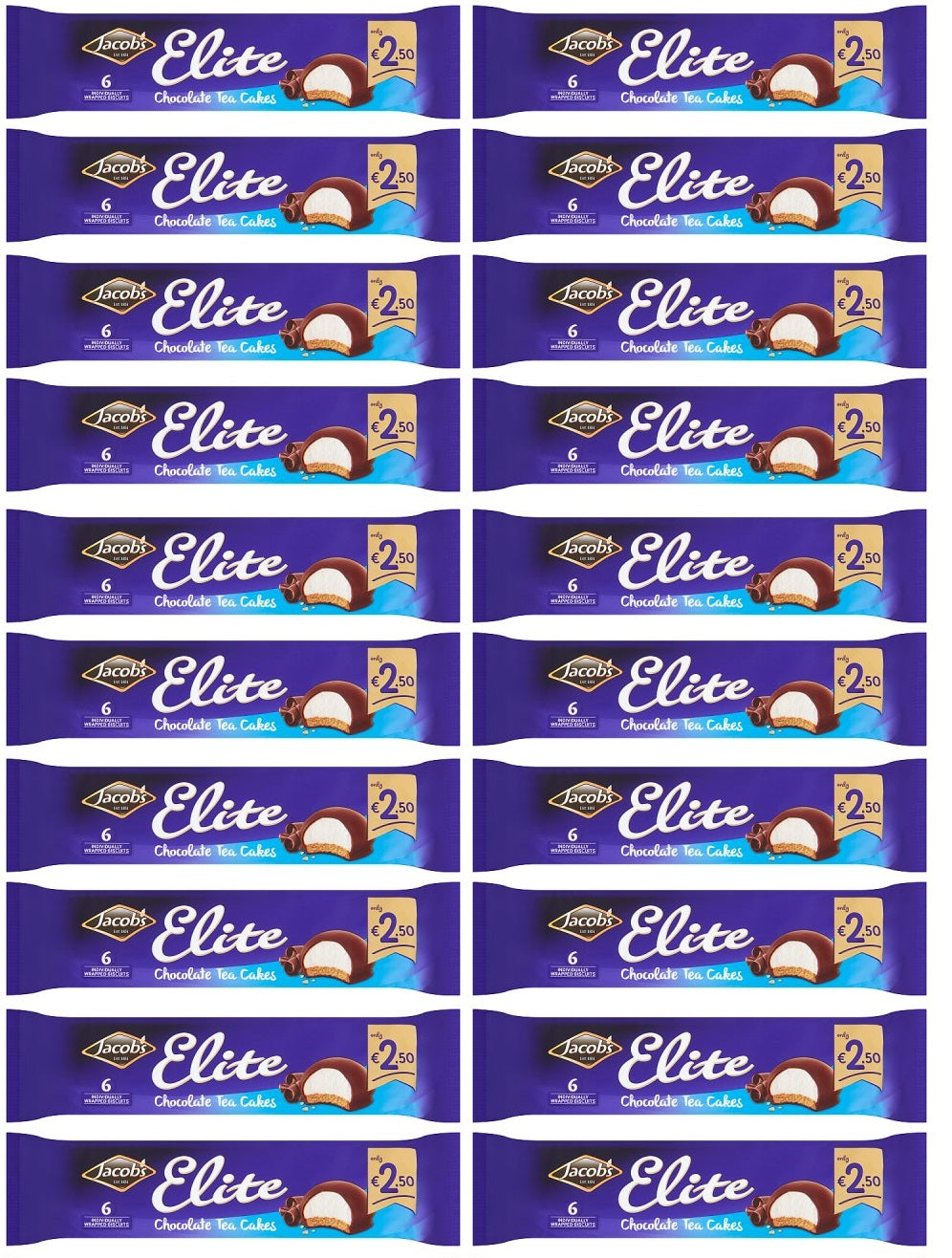 20 x Jacob's Elite Chocolate Tea Cakes 2.50