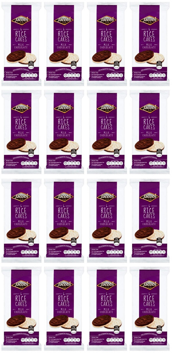 16 x Jacob's 6 Milk Chocolate Rice Cakes 90G