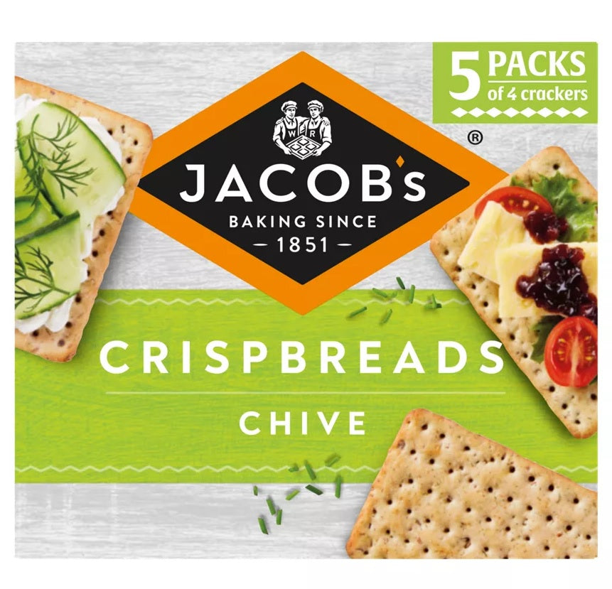 6 x Jacobs Crispbreads Chive 5Pk (190g)