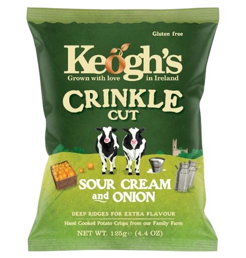 24 x Keogh's Crinkle Cut Sour Cream And Onion 45G