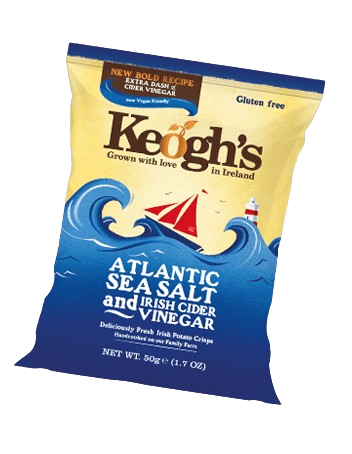 12 x Keogh's Atlantic Sea Salt And Sweet Irish Vinegar 125G