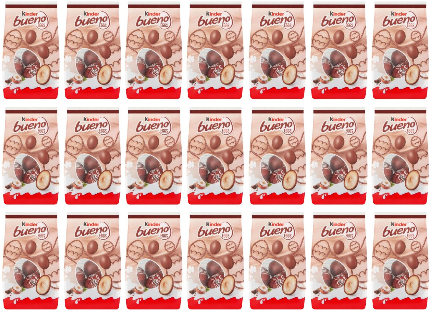 21 X Kinder Bueno Eggs Hazelnut T8 - 80Gm