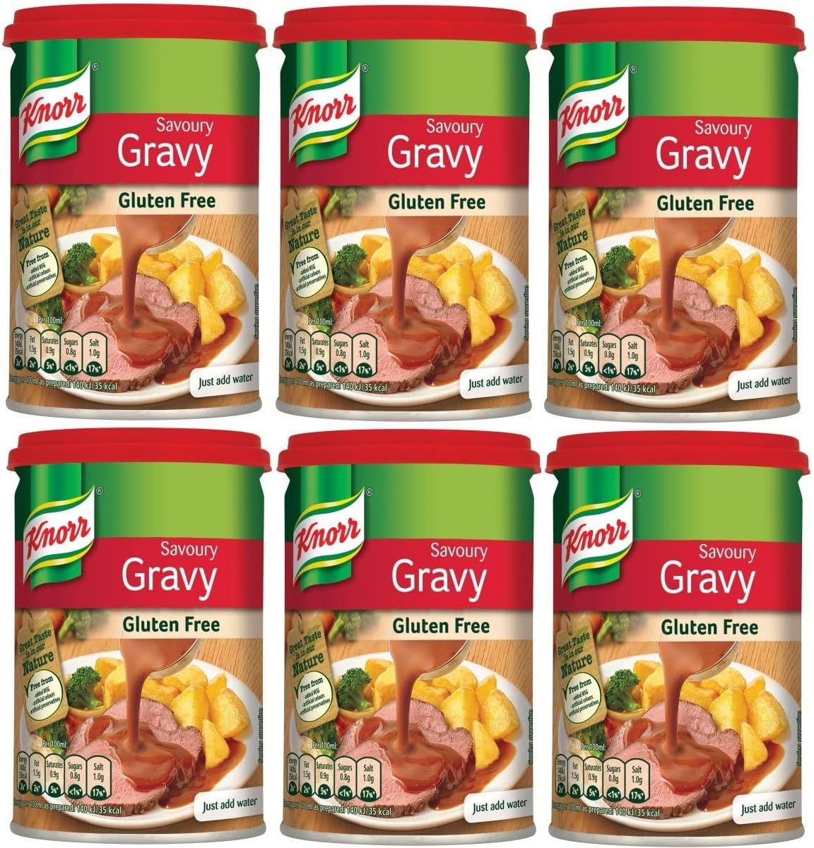 6 x Knorr Gravy Savoury Gluten Free 185Gm
