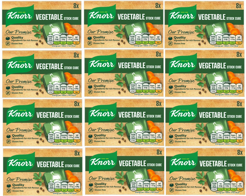 12 x Knorr Stock Cubes Vegetable 8's