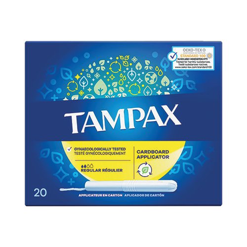 8 x Tampax Regular Tampons With Cardboard Applicator 20 Count