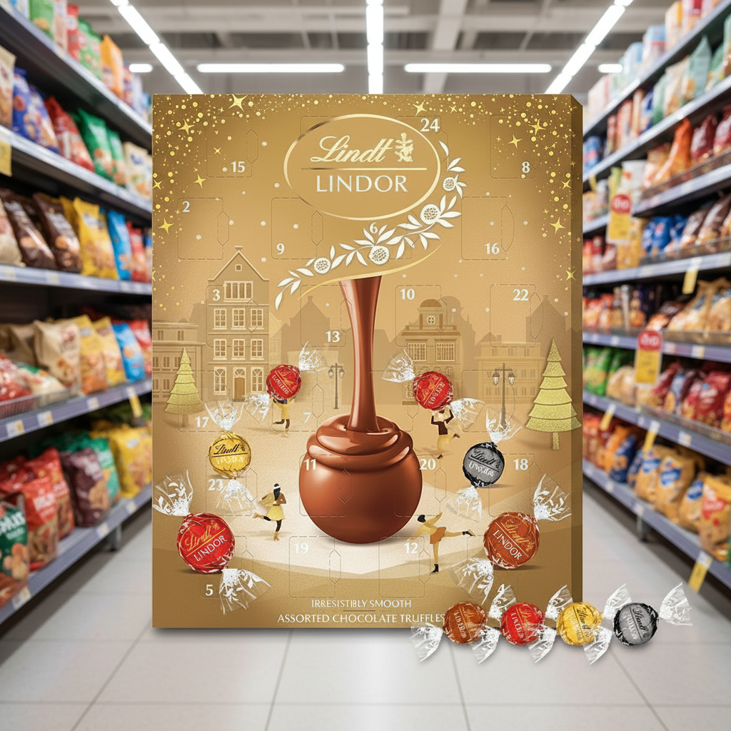 8 x Lindt Assorted Gold Advent Calendar - 233GM