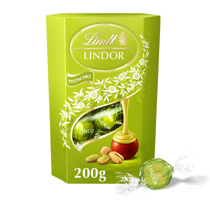 8 x Lindt Lindor Pistachio Truffles Box Cornet - 200GM