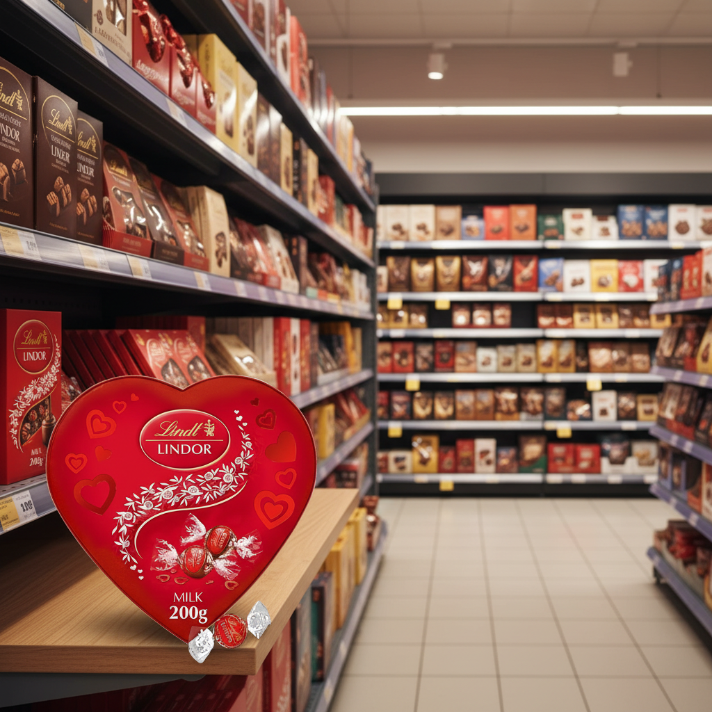 8 x Lindt Lindor Milk Heart Box Chocolates - 200GM