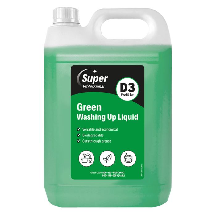 2 x Super Professional Green Washing Up Liquid