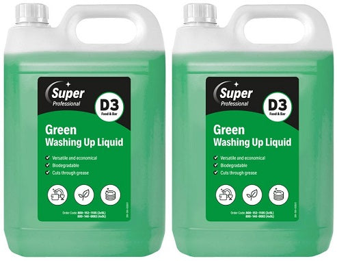 2 x Super Professional Green Washing Up Liquid