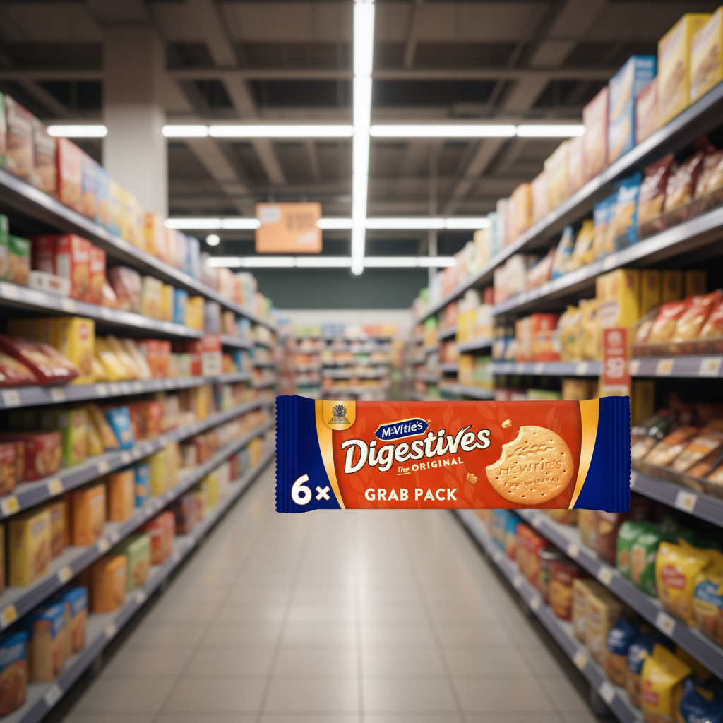 10 X Mcvities Original Digestives Grab Pack - 90Gm