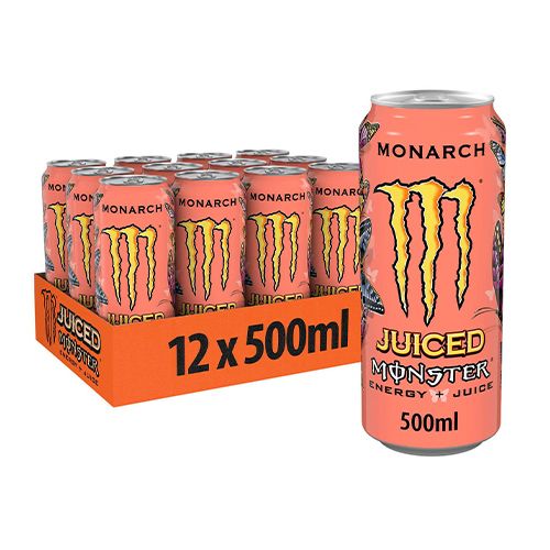 12 x Monster Monarch Juiced Energy Drink 500Ml