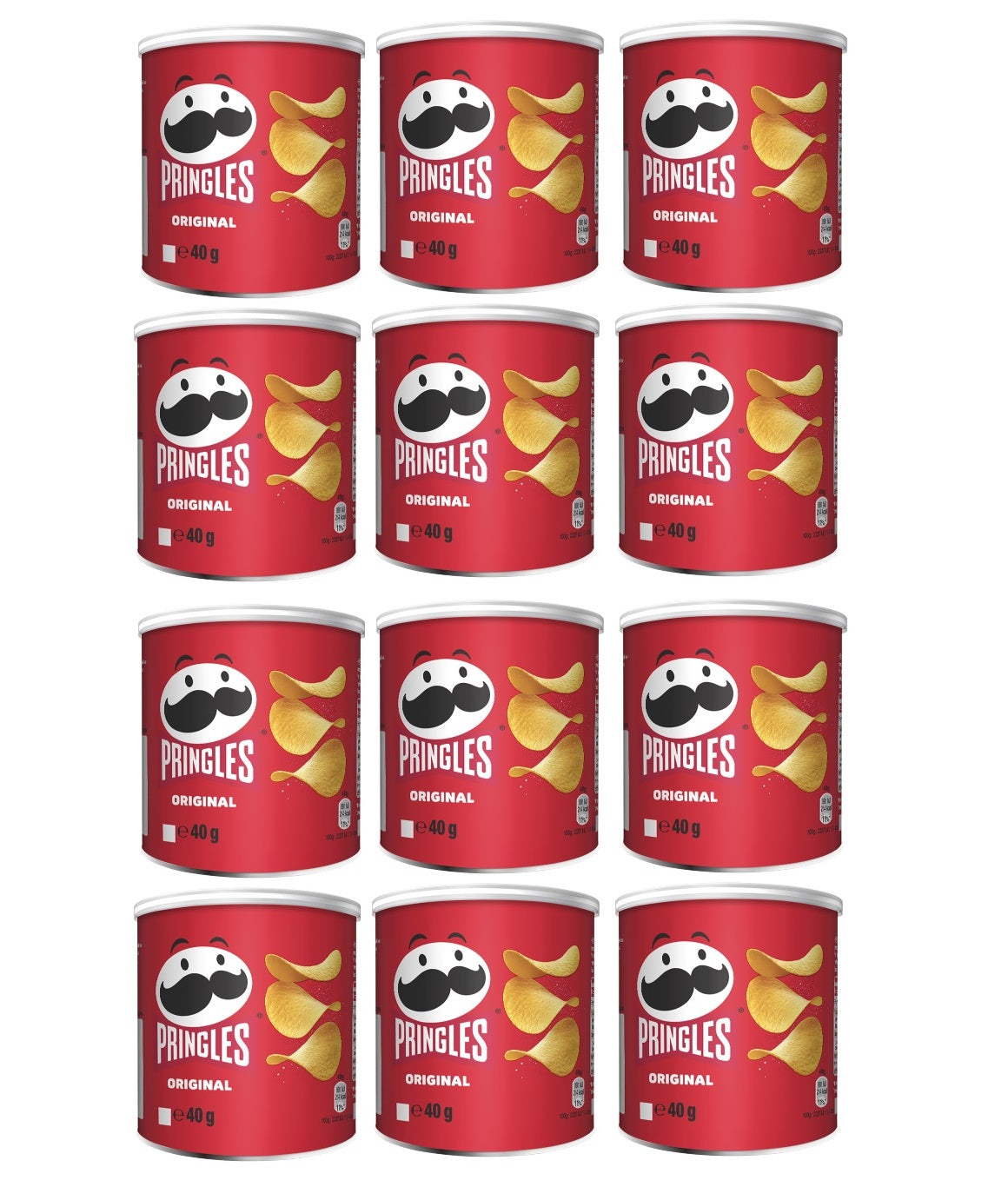 12 x Pringles Original 40Gm