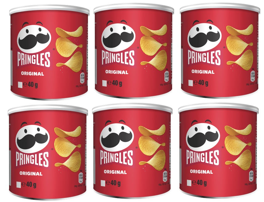6 x Pringles Original 40Gm