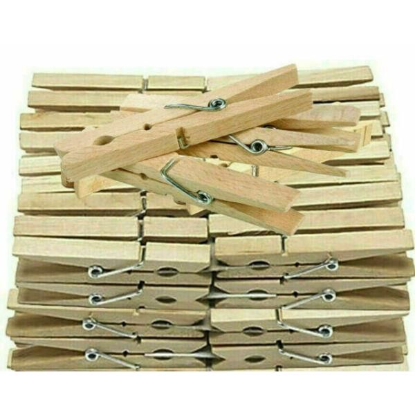 240 x Wooden Clothes Pegs - (10 x 24 Packs)