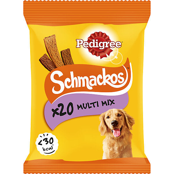 9 X Pedigree Schmackos Multi Mix 20 Pack - 144Gm