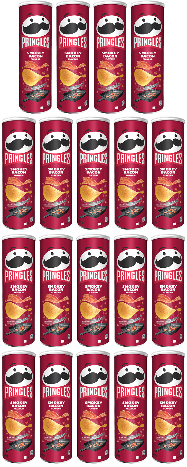 19 X Pringles Smokey Bacon - 165Gm