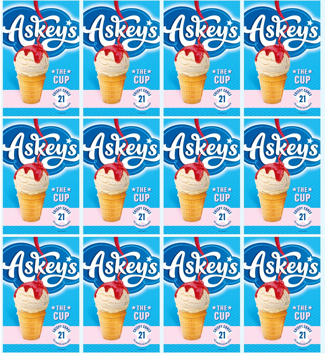 12 x Askeys Cup Cones - 21PK