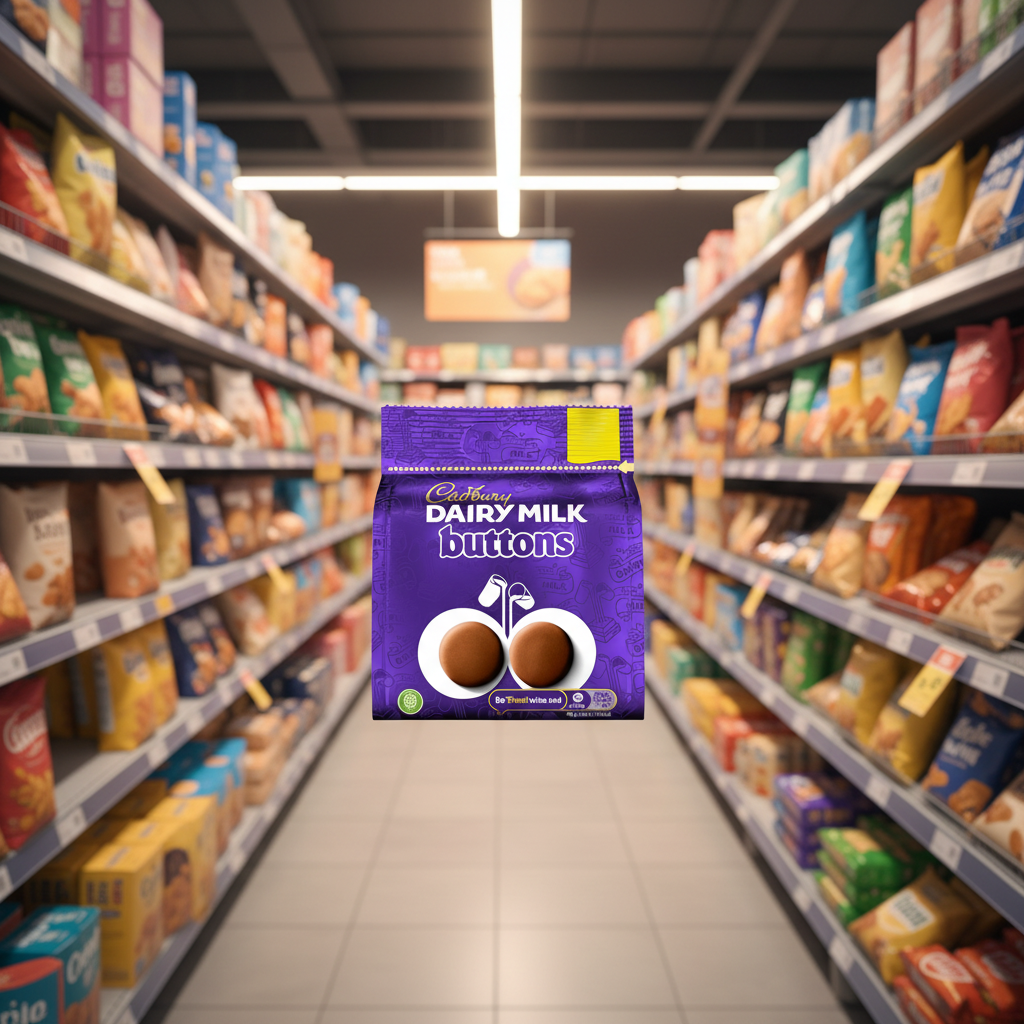 10 X Cadbury Giant Buttons - 85Gm