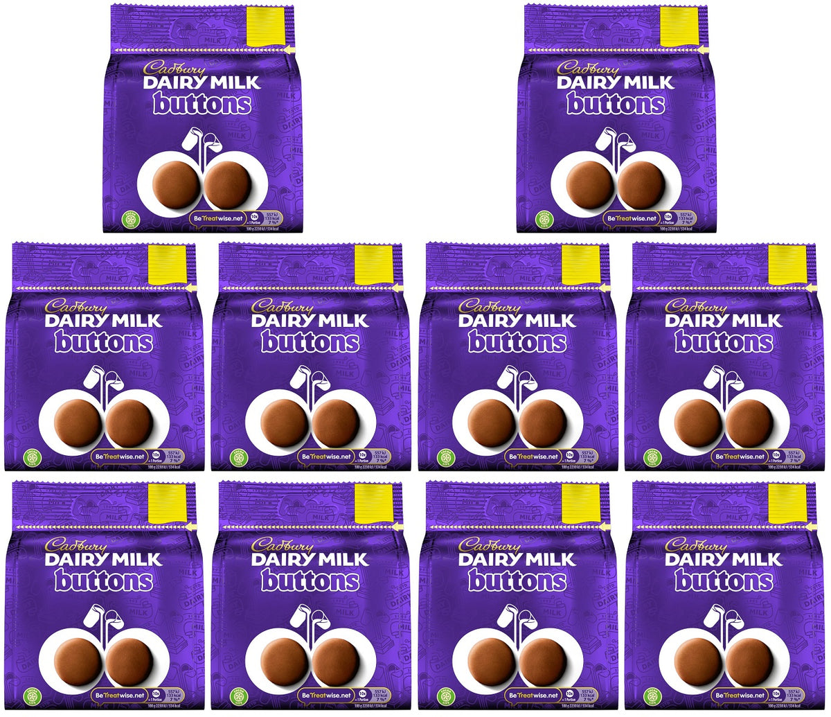 10 X Cadbury Giant Buttons - 85Gm