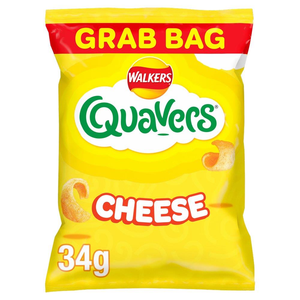 30 x Walkers Quavers Cheese Snacks Crisps 34G