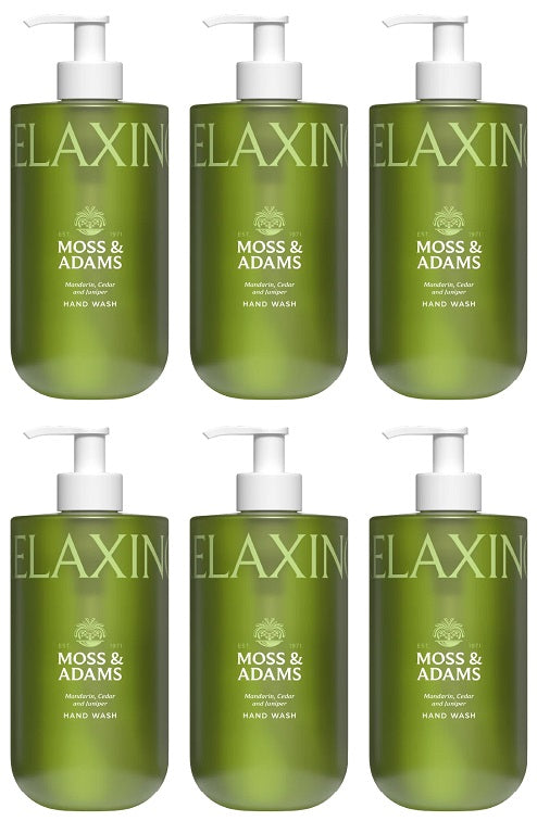 6 X Moss & Adams Hand Wash Relaxing - 400Ml