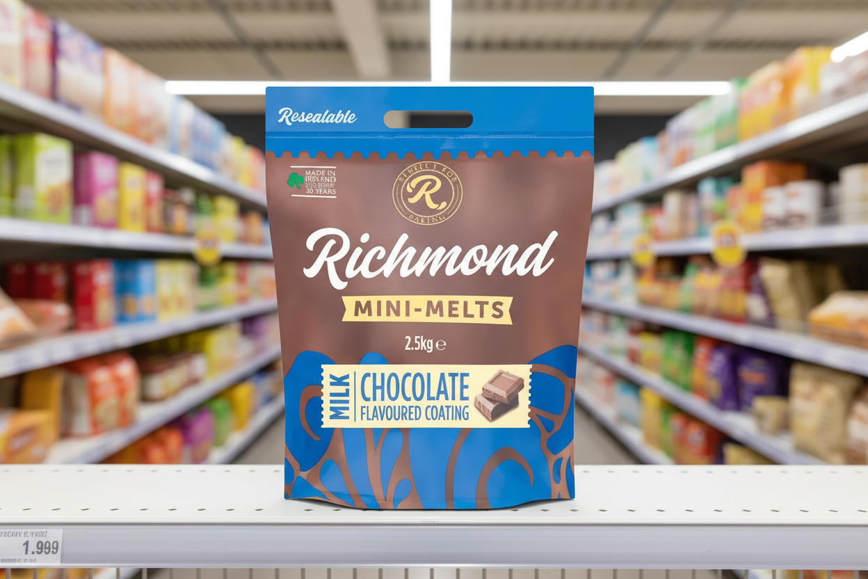 4 x Richmond Mini-Melts Milk Chocolate Flavoured Coating 2.5Kg