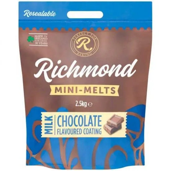 4 x Richmond Mini-Melts Milk Chocolate Flavoured Coating 2.5Kg