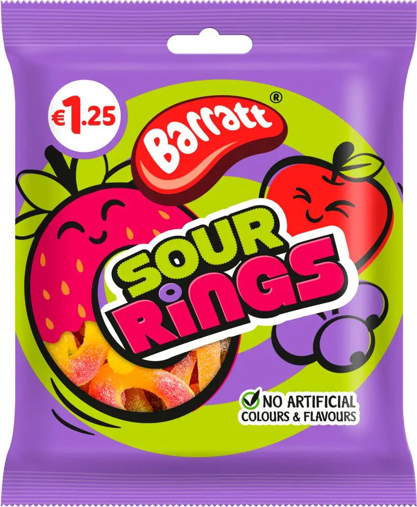 12 X Barratt Sour Rings - 140Gm
