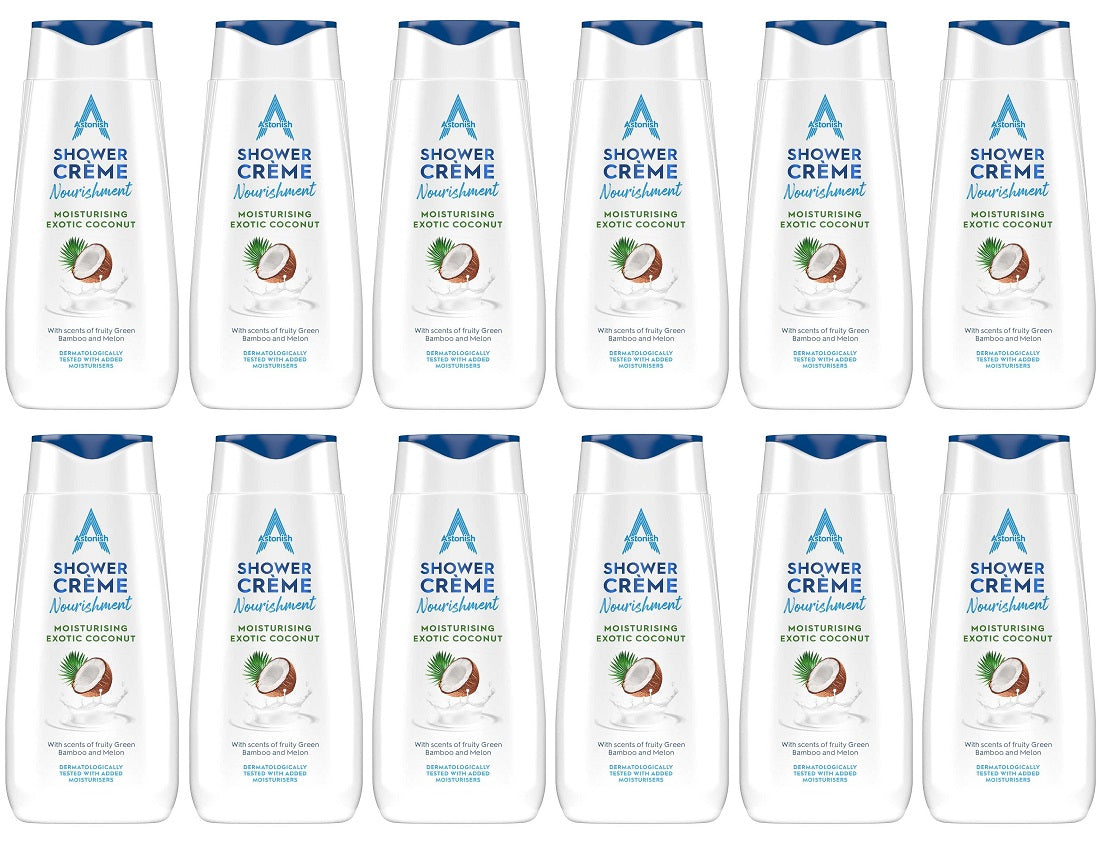 12 x Astonish Crème Shower Coconut - 400ML