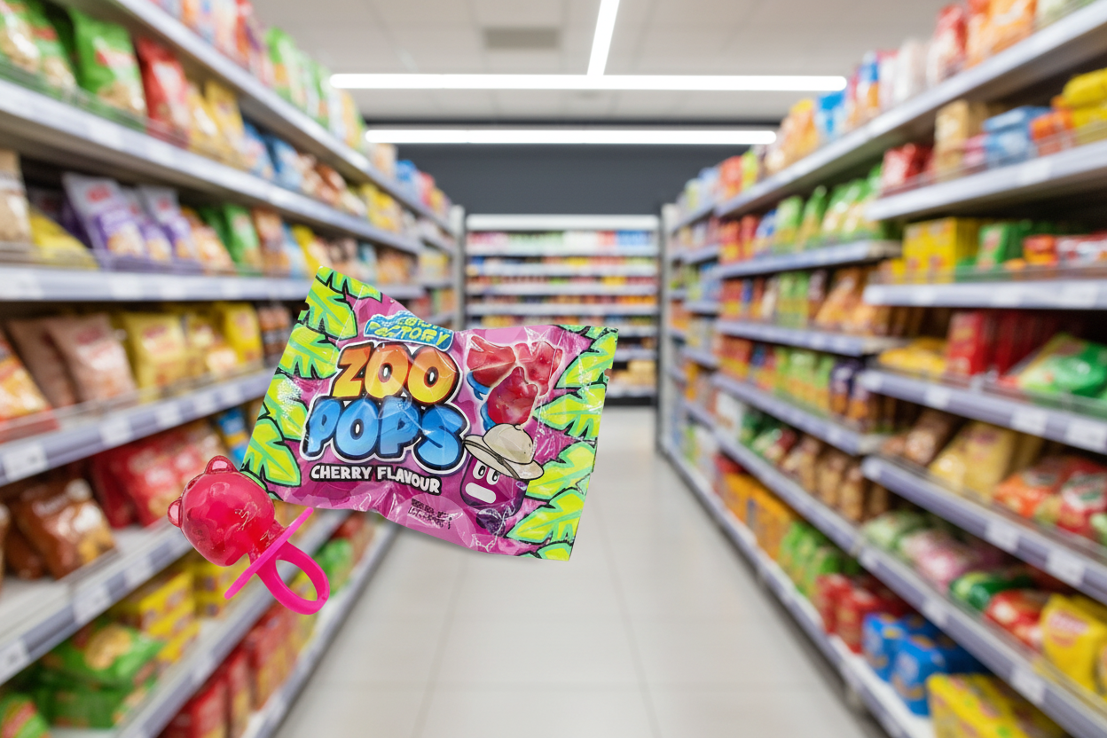 24 x Candy Factory Zoo Pops 11G