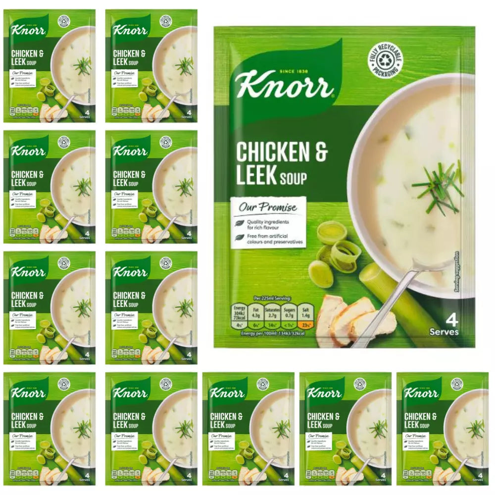 12 x Knorr  Soup Mix Chicken & Leek 60 G