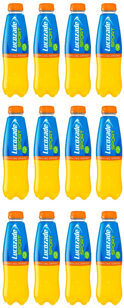 12 x Lucozade Sport Sparkling Orange 500Ml