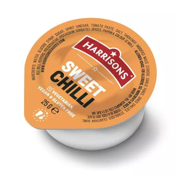 100 x Harrisons Sweet Chilli Dip Pot 25G X 100