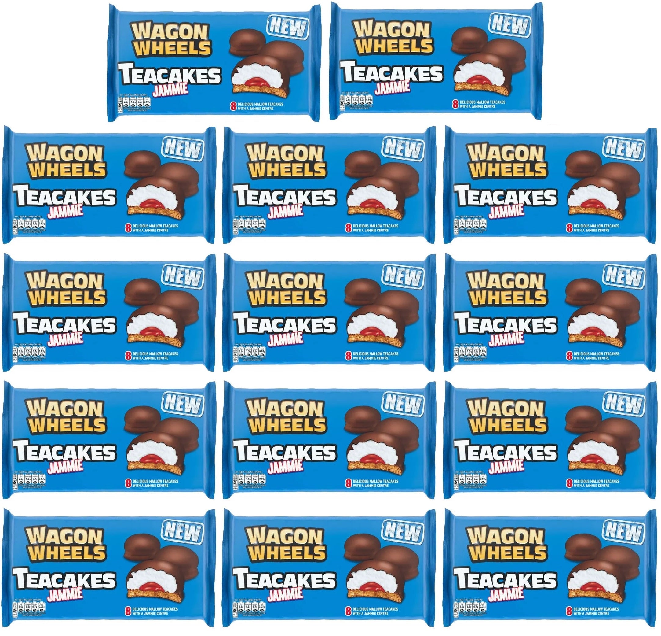 14 x Wagon Wheels Teacakes Jammie 120G