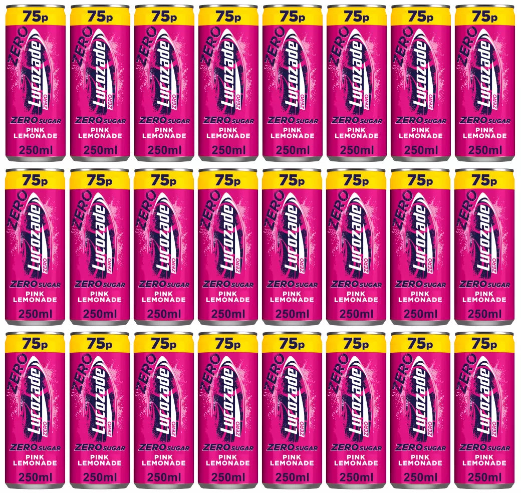 Buy 1 Get 1 Free Lucozade Zero Pink Lemonade Can - 250ML