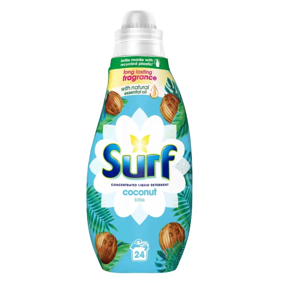 8 x Surf Liquid Coconut Bliss 24 Wash - 648ML