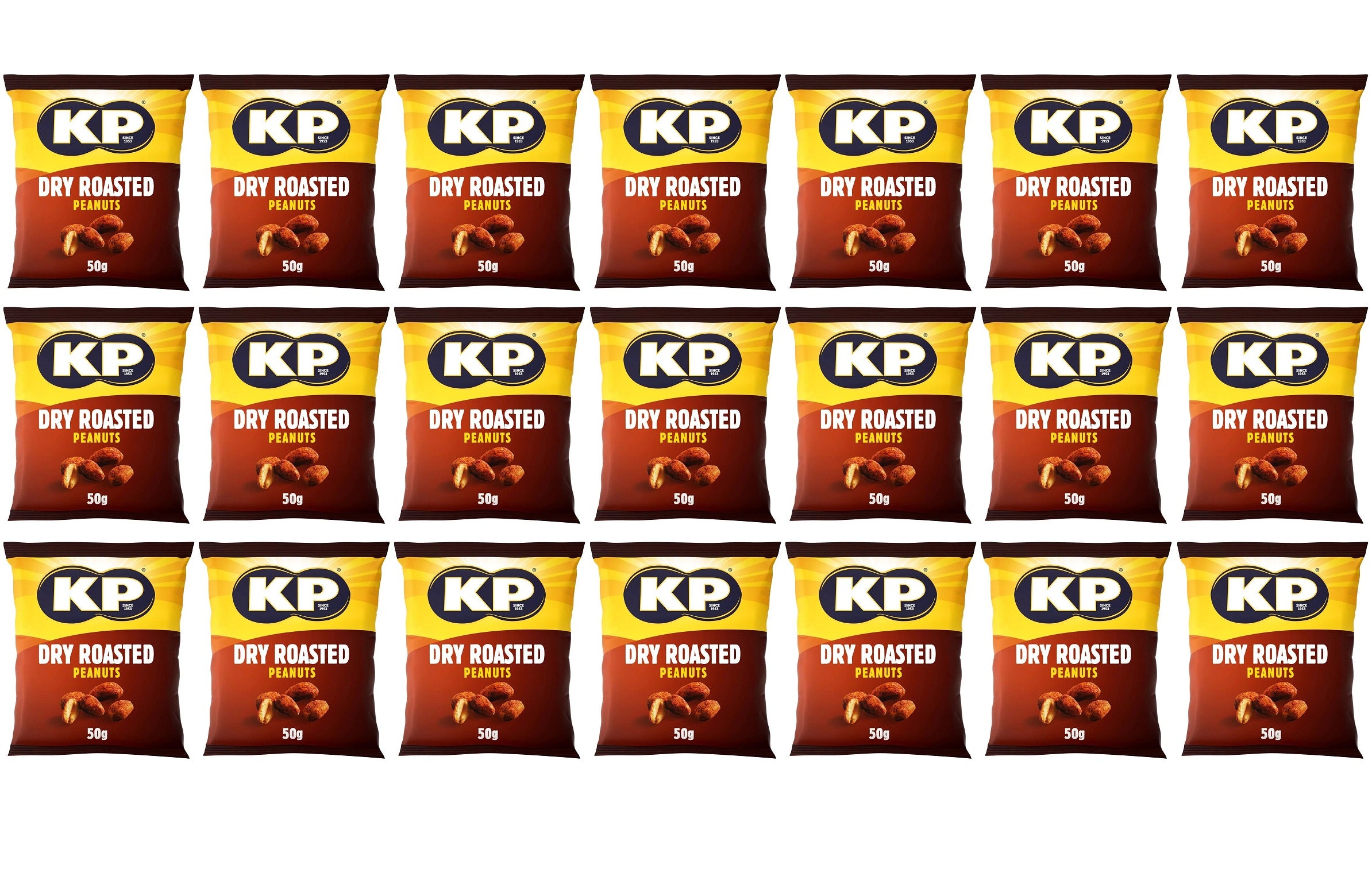 21 x Kp Dry Roasted Peanuts 50G