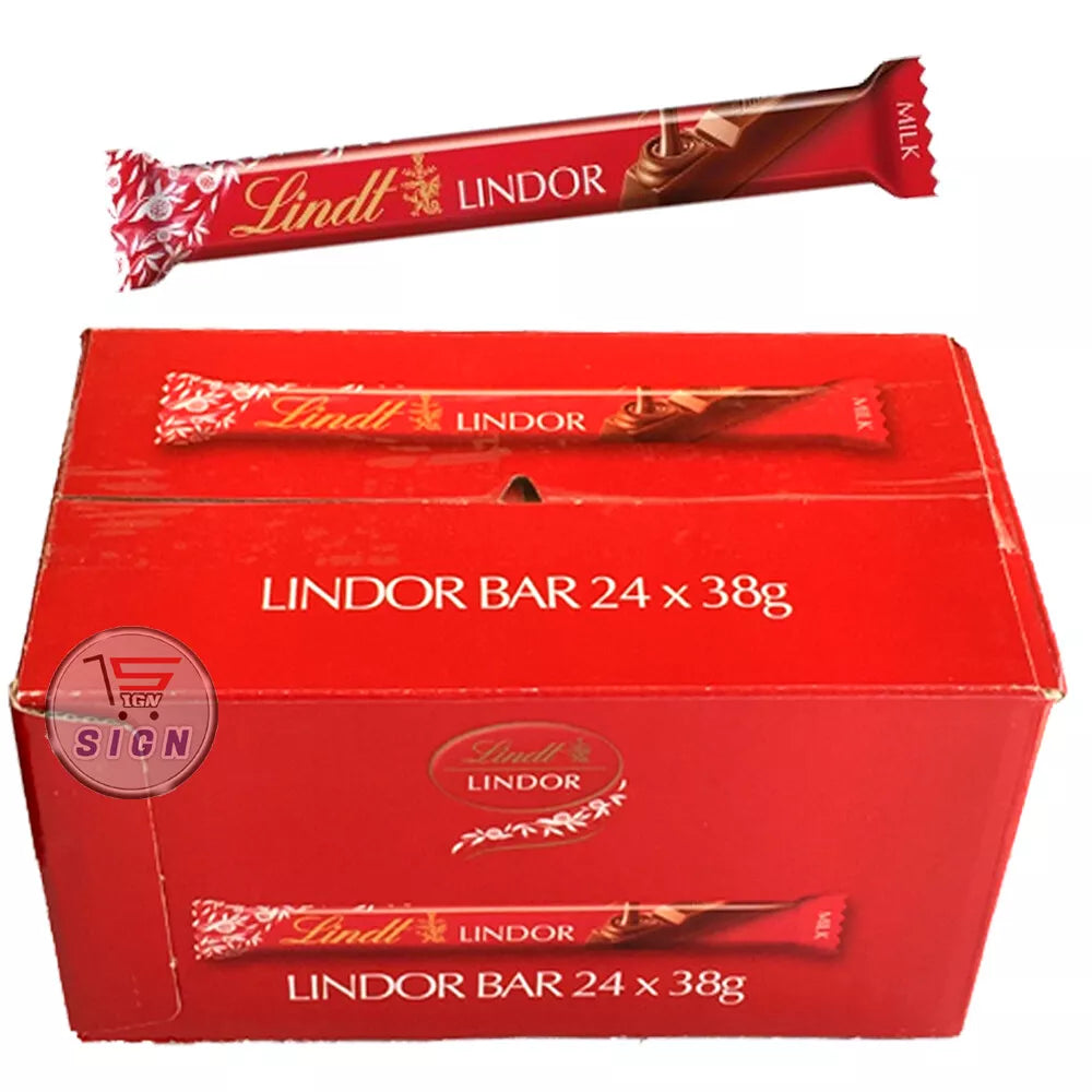 24 x Lindt Lindor Milk Chocolate Treat Bar 38G