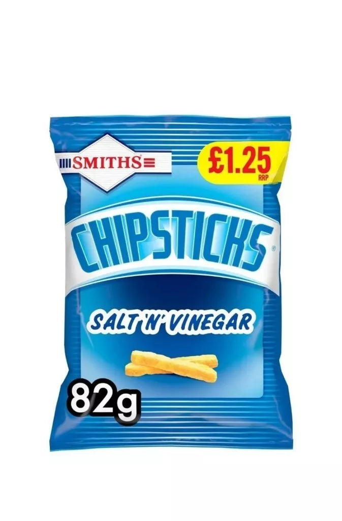 18 x Smiths Chipsticks Salt & Vinegar - 82GM