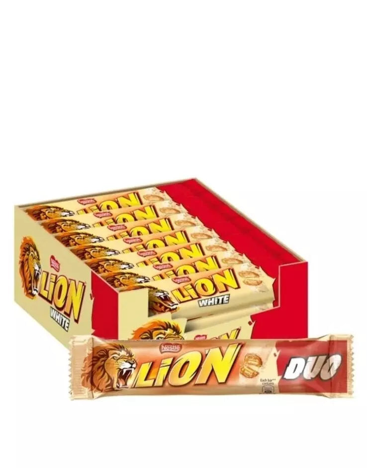 28 x Lion White Chocolate Duo Bar 60G