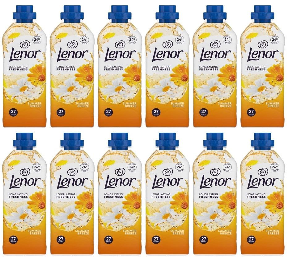 12 x Lenor Summer Breeze 27 Wash - 891ML