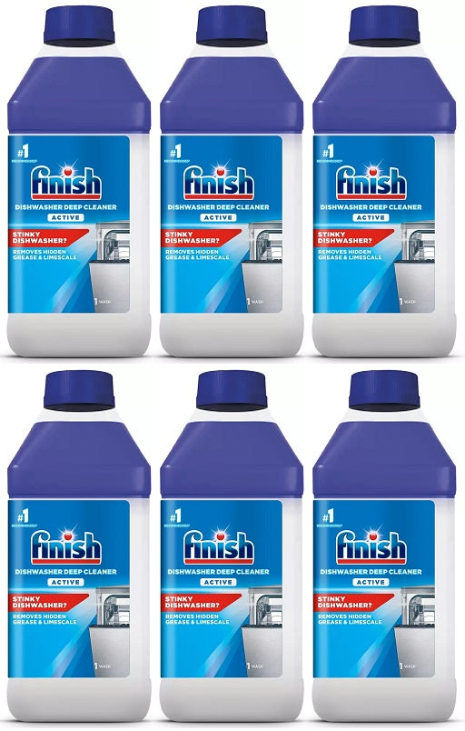 6 x Finish Dishwasher Cleaner Active Regular