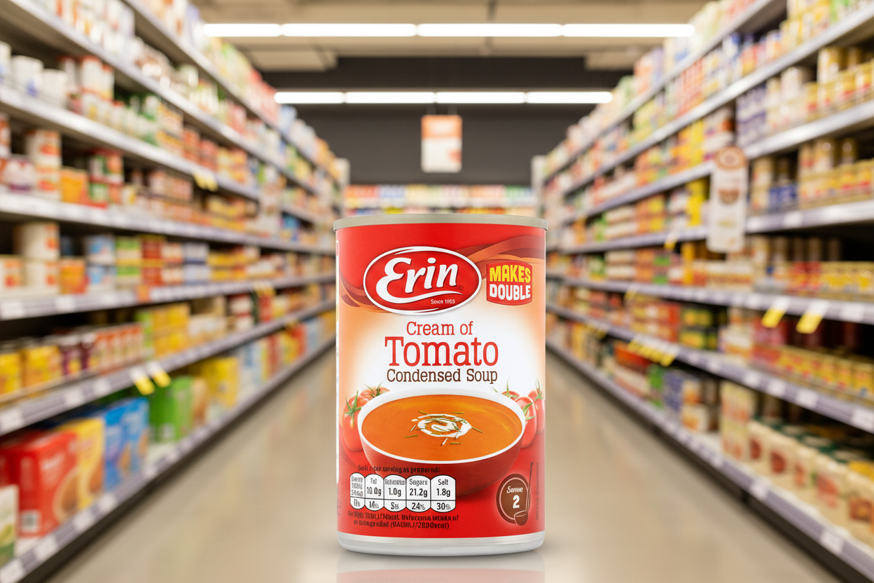 12 x Erin Cream Of Tomato Condensed Soup 295G